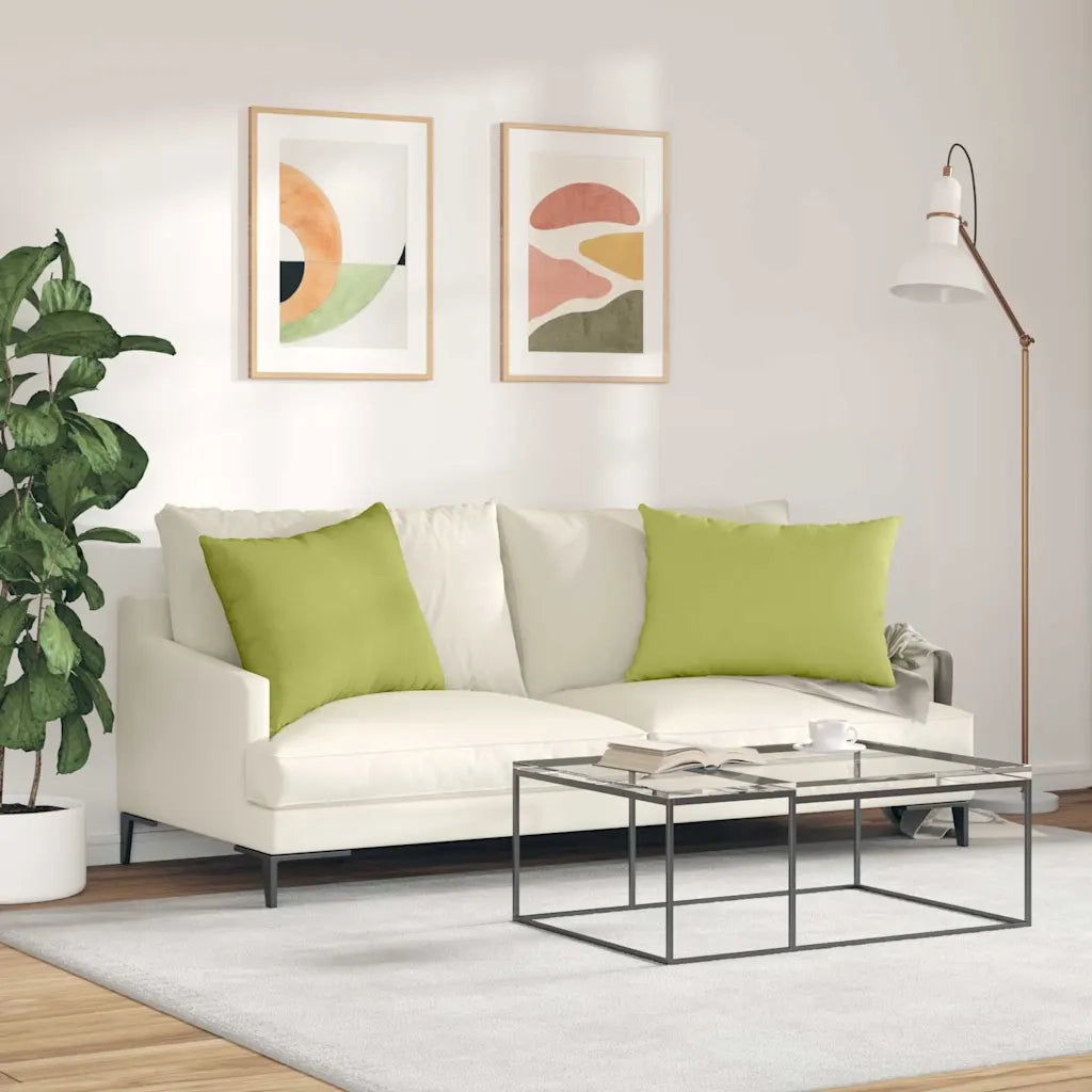 Cuscini da Divano 2 pcs Verde chiaro 70 x 50 cm Tessuto 42013749