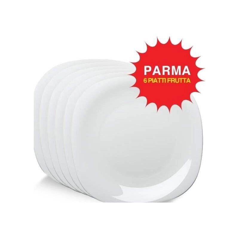 PIATTO PICCOLO LINEA PARMA ROCCO BORMIOLI IN OPALGLASS BIANCO QUADRATO 19 CM