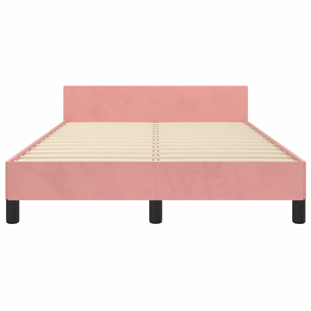Giroletto con Testiera Rosa 120x200 cm in Velluto 3125994
