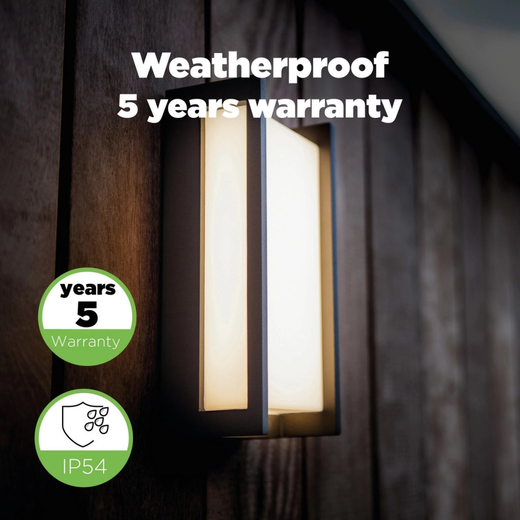 Applique esterna QUBO antracite LED 18W 3000K Lutec