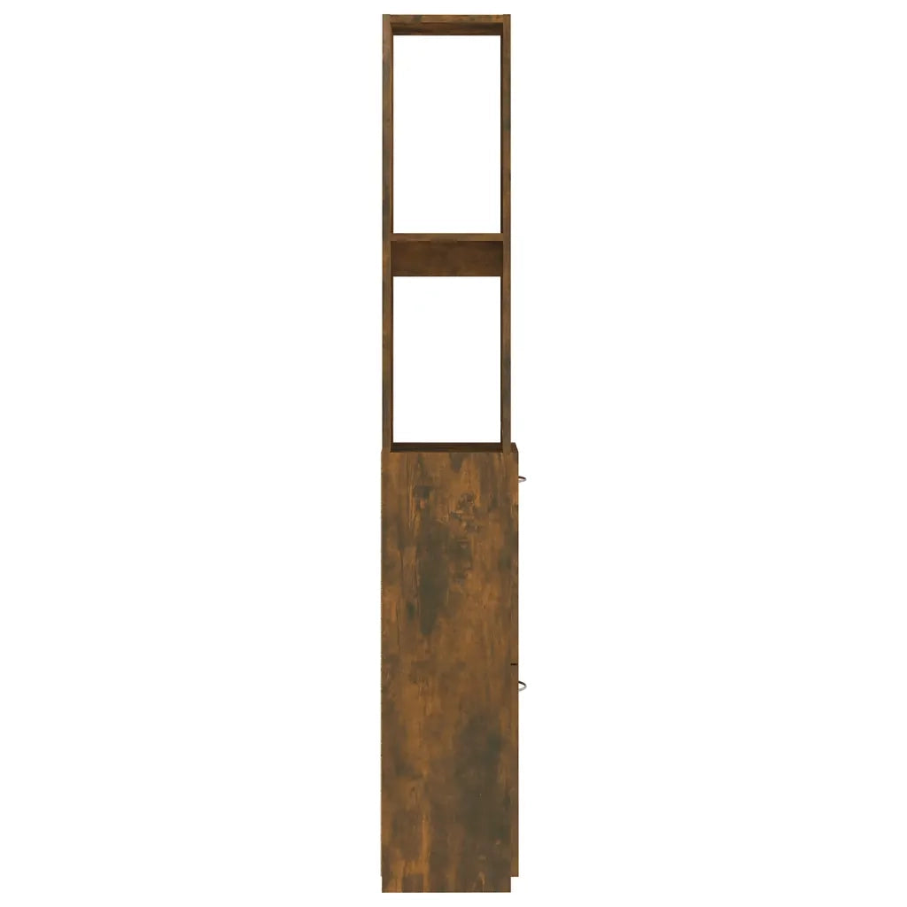 Armadietto Bagno Rovere Fumo 25x26,5x170cm in Legno Multistrato 815960