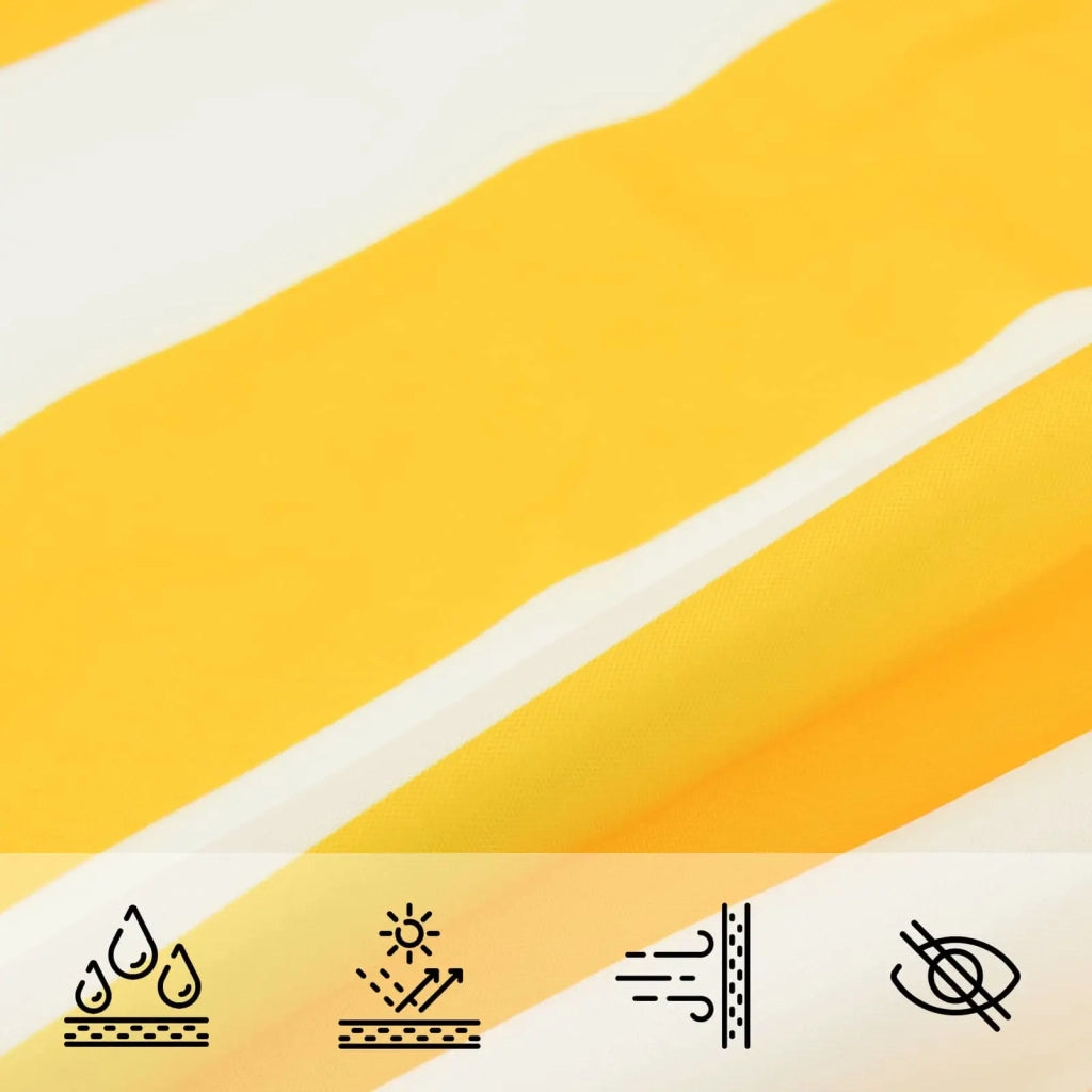 Vela Parasole | Telo Ombra | Vela da ombra solare Giallo e Bianco 8 x 5 m