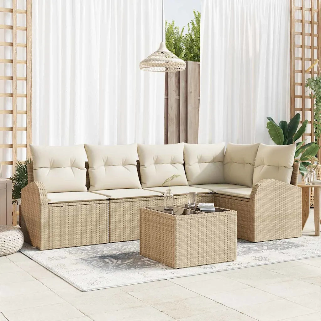 Set di divani con cuscino Beige Poliestere 3346051