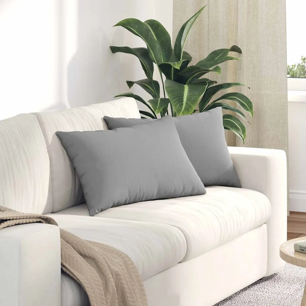 Cuscini da Divano 2 pcs Grigio Nuvola 60 x 40 cm Tessuto 42013666