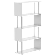 Libreria di Design Moderna 4 Ripiani Bianco 80x30x145 cm
