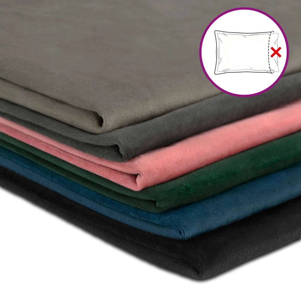 Federa 2 pcs HEERLEN Nero 40 x 80 cm Velluto 909826