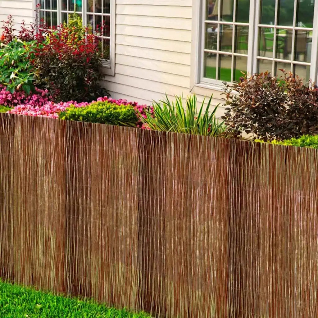 Recinzione da Giardino | Recinzione in Willows Naturale 120 x 500 cm Salice