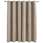 Tenda Oscurante con Anelli in Metallo Beige 290x245 cm