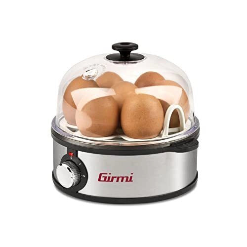 Girmi Egg Cooker Cuoci Uova Nero e Inox 360 Watt