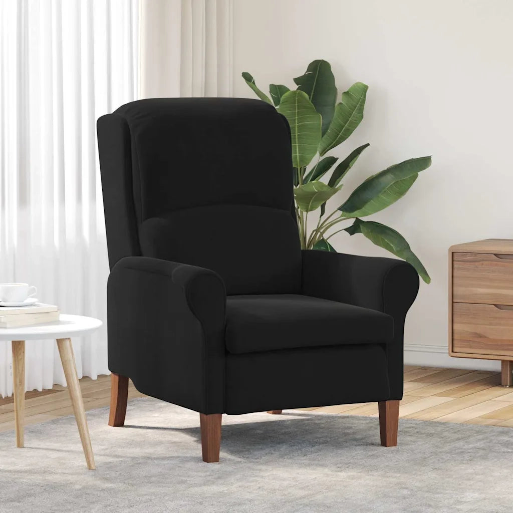 poltrona Nero 76 x 94 x 102 cm Velluto
