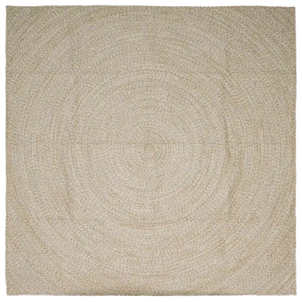 Tappeti per area Naturale e Bianco 200 x 200 cm Juta