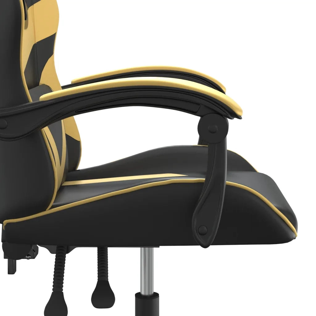 Sedia da Gaming Nera e Oro in Similpelle