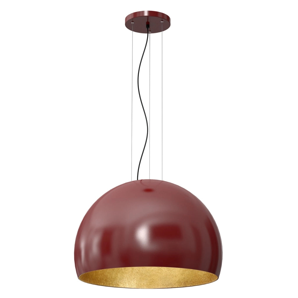 Lampada a sospensione Compo bordeaux oro Ø60 E27 Luminex