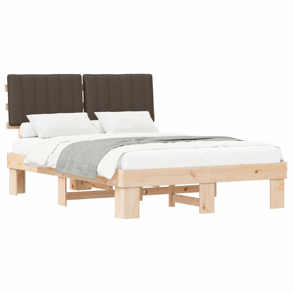 Letto con Testiera Rivestita-Struttura Letto con Testiera Talpa 140 x 200 cm Pino massello 471064