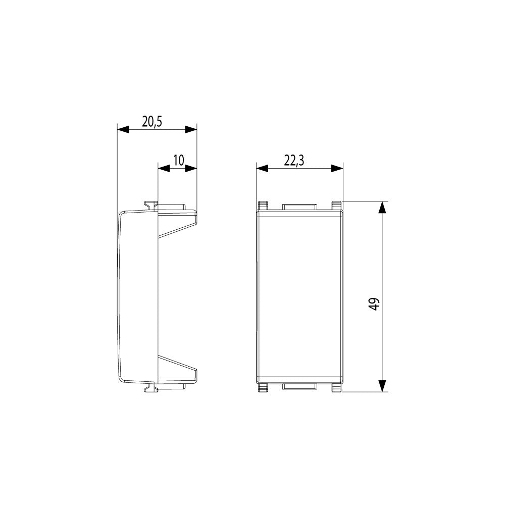 Vimar copriforo bianco 1p tasto falso - 2pz