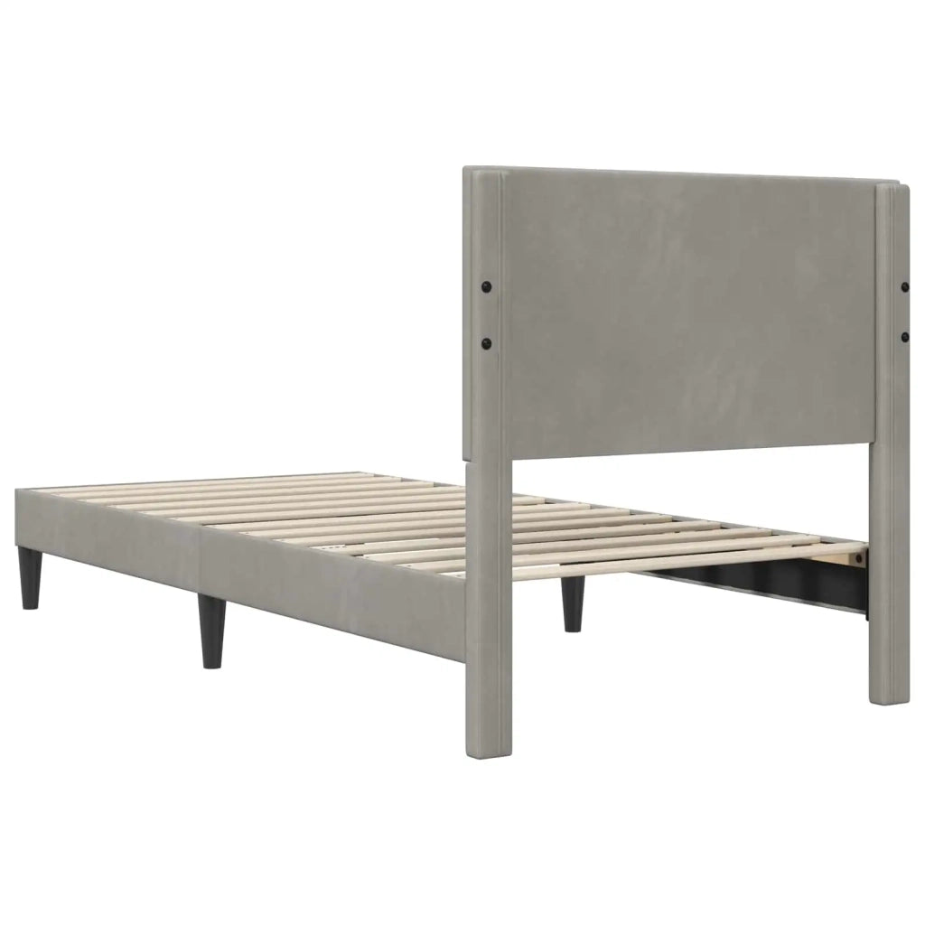 Struttura del letto-Giroletto Grigio Chiaro 100 x 200 cm Velluto 758468