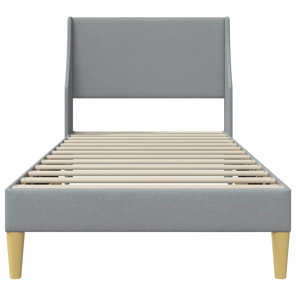Struttura del letto-Giroletto Grigio chiaro 100 x 200 cm Tessuto 552478