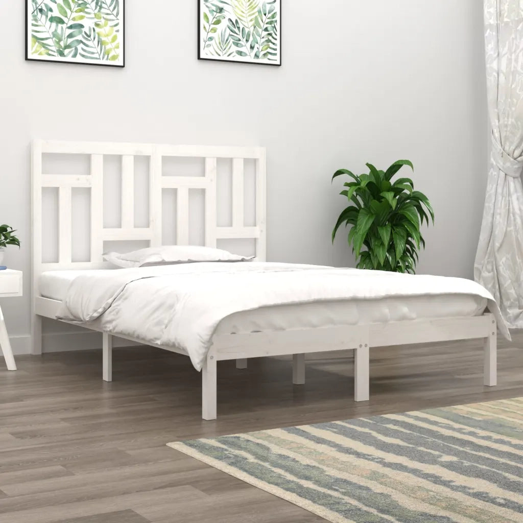 Giroletto senza Materasso Bianco 140x200 cm Legno Massello Pino 3104544