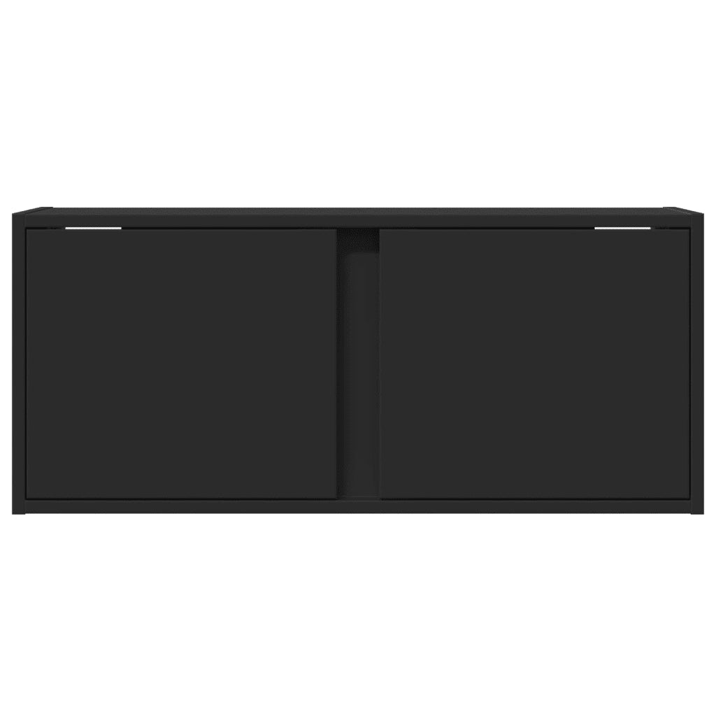 Mobile TV a Parete con Luci LED Nero 80x31x35 cm 852258