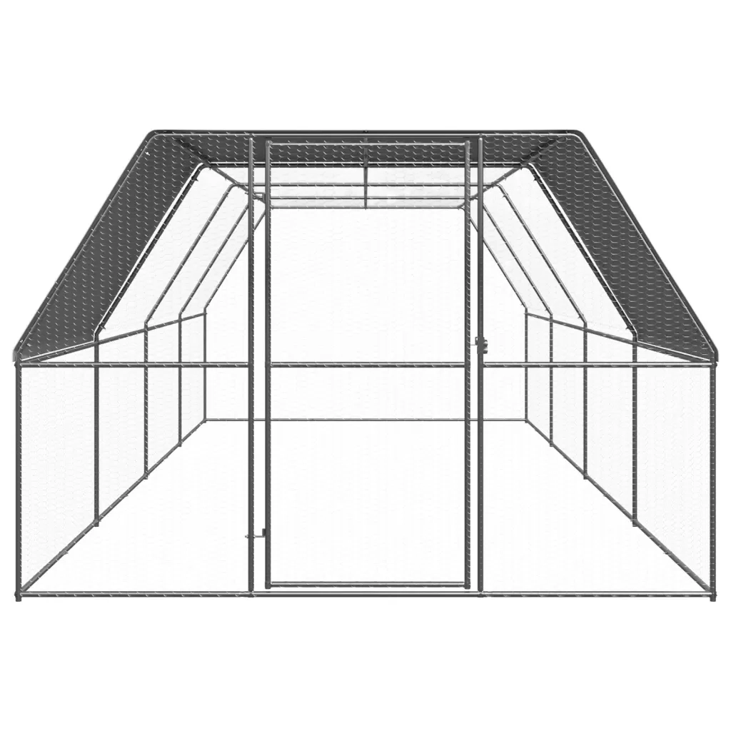 Gabbia per Polli Pollaio da Esterno 3x8x2 m in Acciaio Zincato cod mxl 53267
