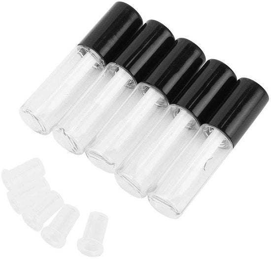 Set di gloss per labbra 50 pezzi - Tubi di gloss per labbra mini - Bottiglie vuote - Contenitori trasparenti - 1,2 ml - Materiale plastico ecologico - Contenitore per gloss per labbra