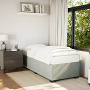 Giroletto senza Materasso Grigio Chiaro 90x200 cm Velluto