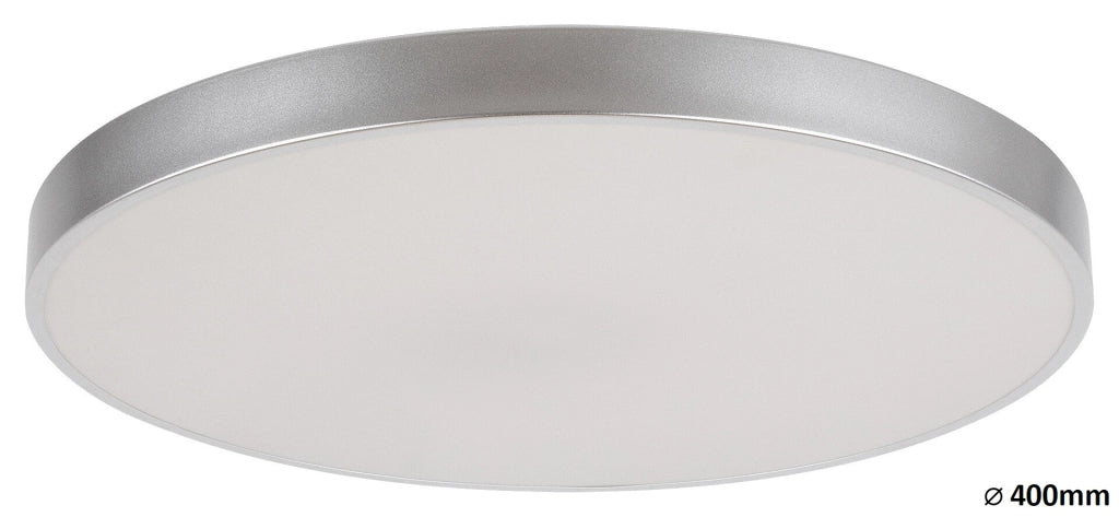 Plafoniera LED rotonda 40cm 36W argento Tesia Rabalux
