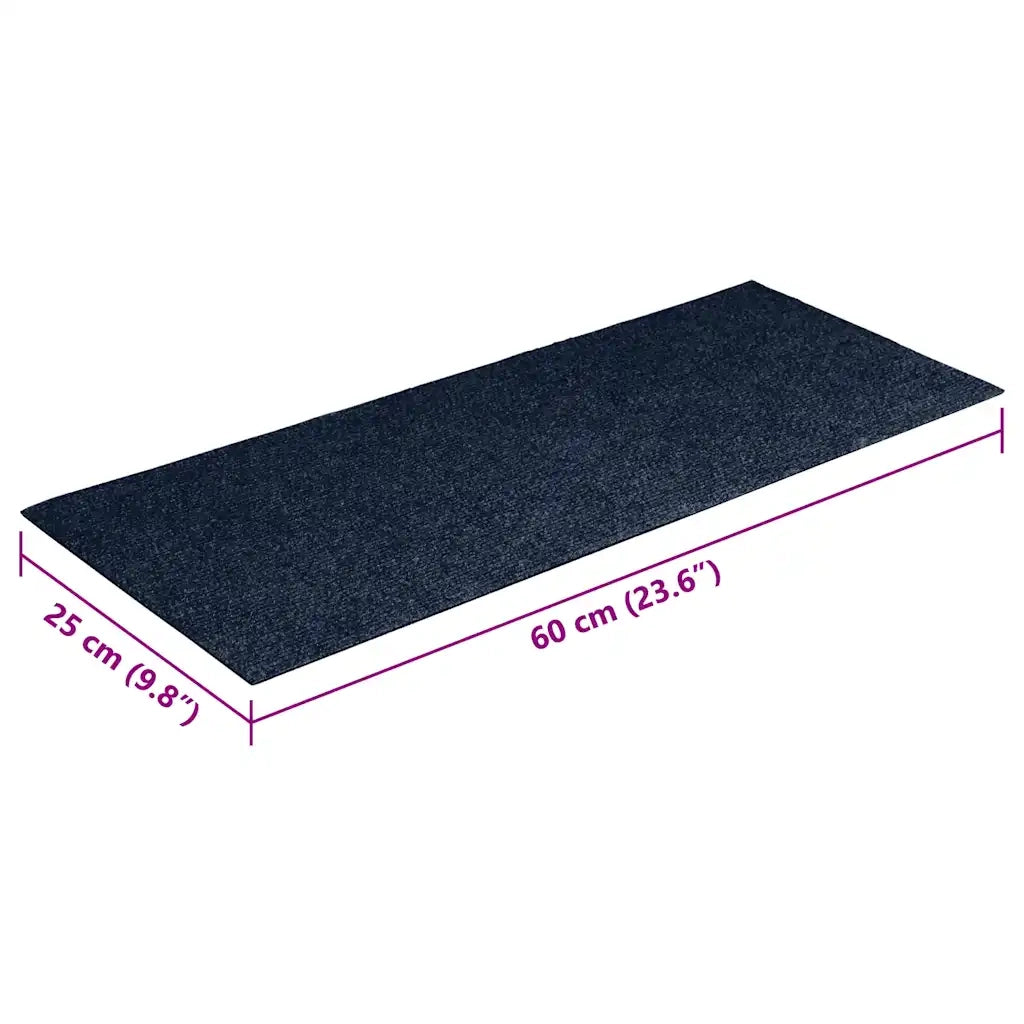 Tappetini per scale autoadesivi 30 pz 60x25 cm blu navy rettangolari 3365713