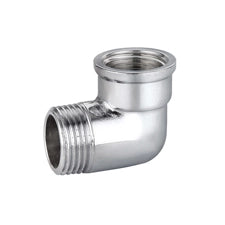 GOMITO A 90  ° MF IN OTTONE CROMO IBP- 3/8 -CONF- FAIDF- pezzi 1