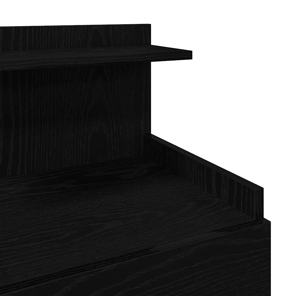 Comodino con 2 cassetti Nero 40x36,5x62 cm 858634