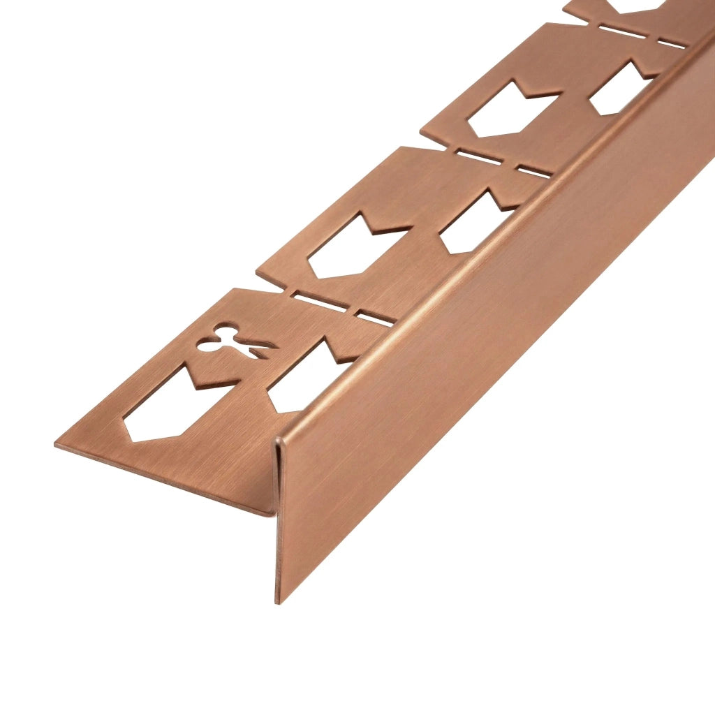 Profilo Doccia Pendenzato 100cm Brush Copper sinistra