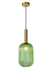Lampada a sospensione Lucide Maloto verde oro Ø20 E27