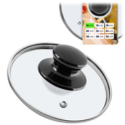Coperchio in vetro KADAX da 14 cm, universale, resistente al calore, per pentole e padelle.