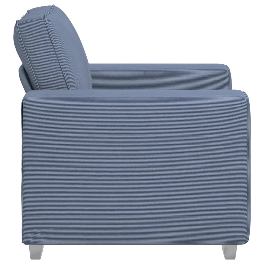 Divano Sedia Blu 100x77x82 cm Tessuto di velluto a coste 4105189