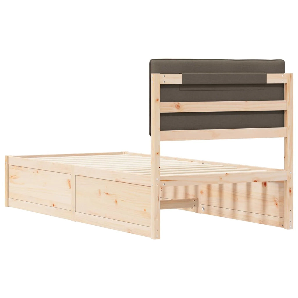Letto con Testiera Rivestita-Struttura Letto con Testiera Talpa 90 x 190 cm Pino massello 243096