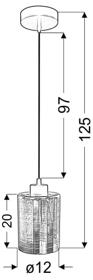 Lampada a sospensione Candellux COX Ø12 nero cromato