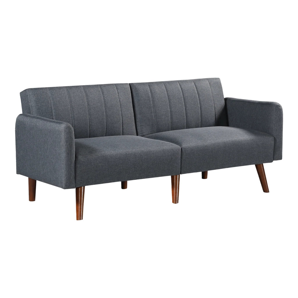 Divano/poltrona trasformabile a 2 posti 175 x 70 x 72 cm grigio 03_0009125
