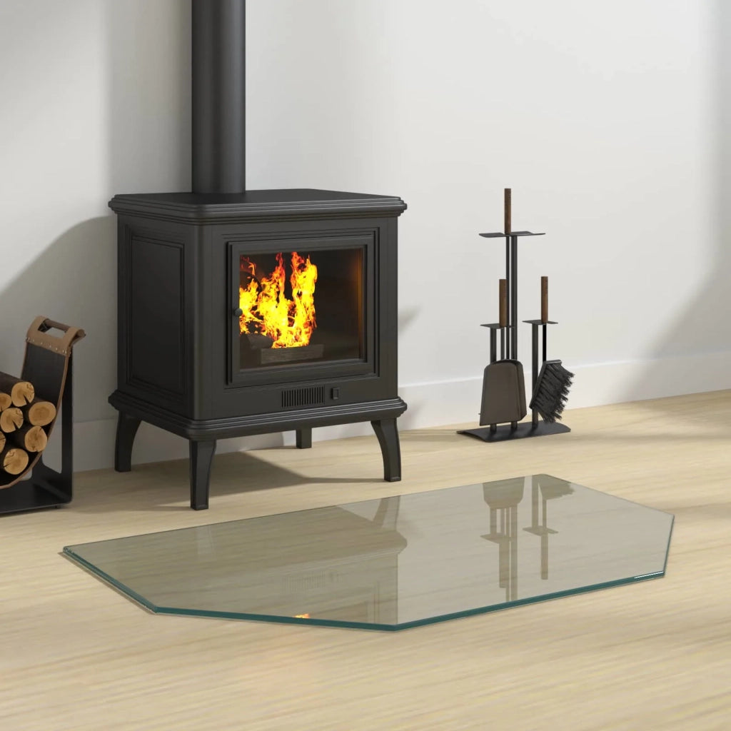 Piastra in vetro per camino Trasparente 80 x 50 cm Vetro CFW2155231