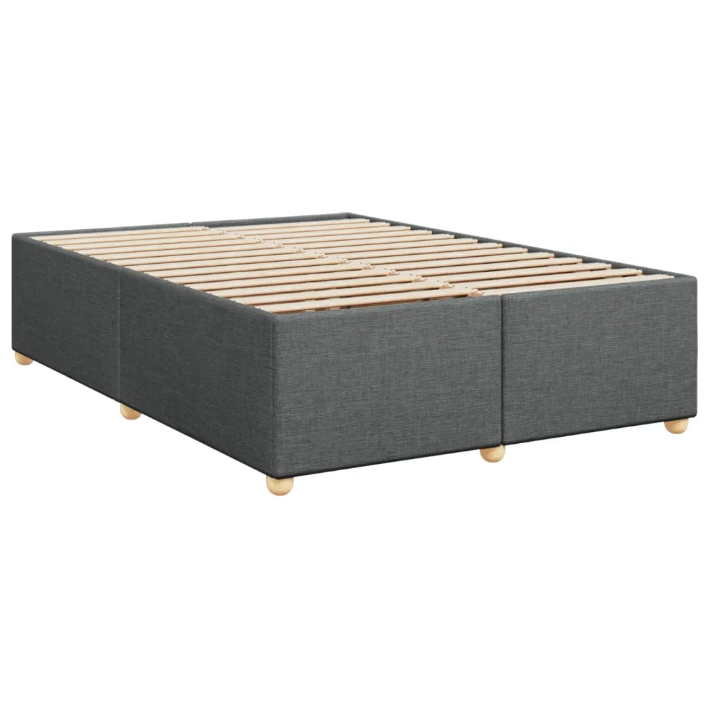 Giroletto a Molle con Materasso Grigio Scuro 160x200 cm Tessuto 3286739
