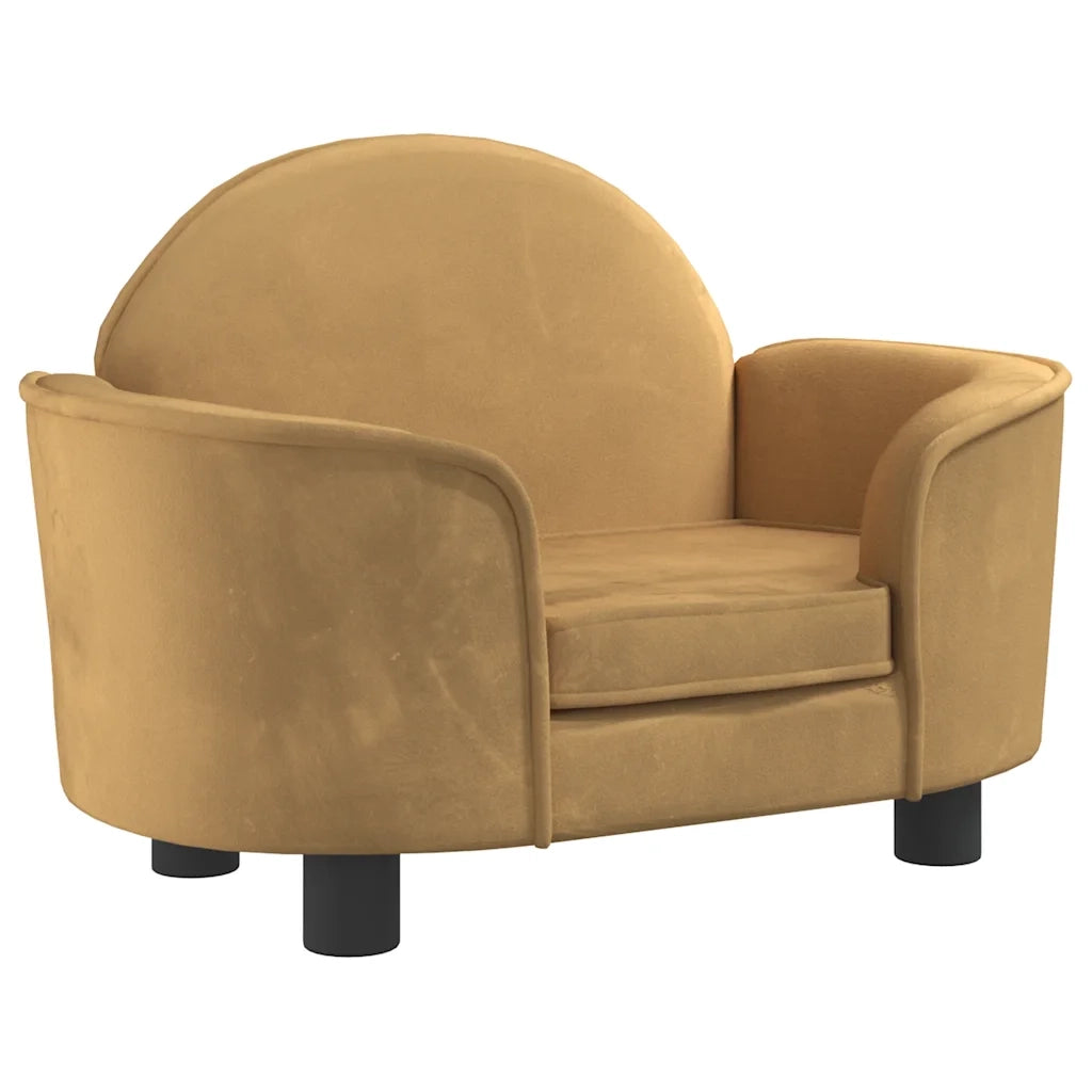 Lettino per Cani Marrone 66x40x45 cm in Velluto 171843