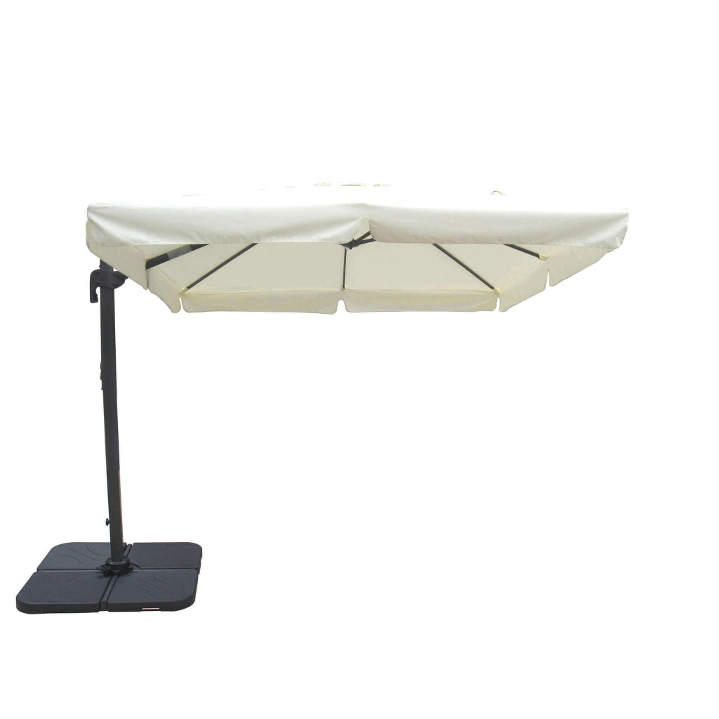OMBRELLONE SATURNO CON TELO BIANCO 3 X 3 MT