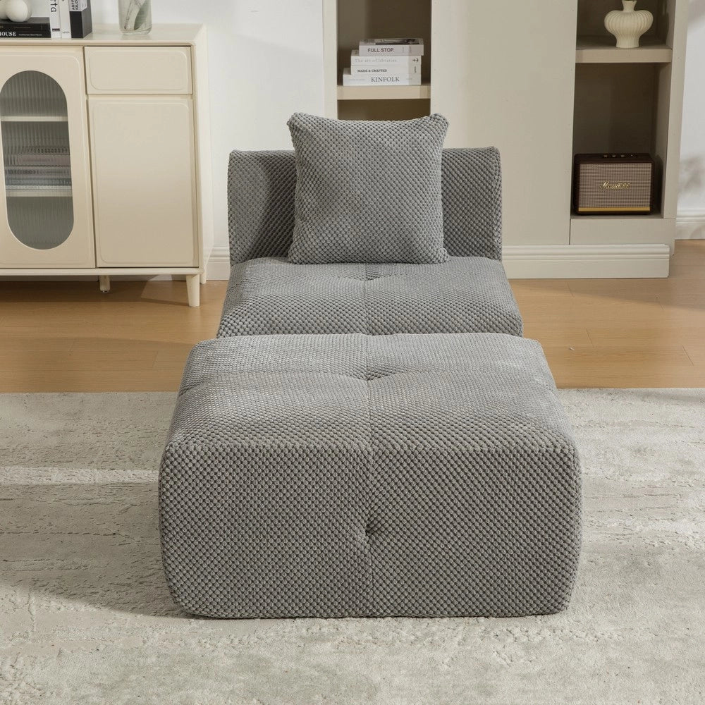 Divano Modulare in Chenille ¨C MINIMAL ¨C Grigio