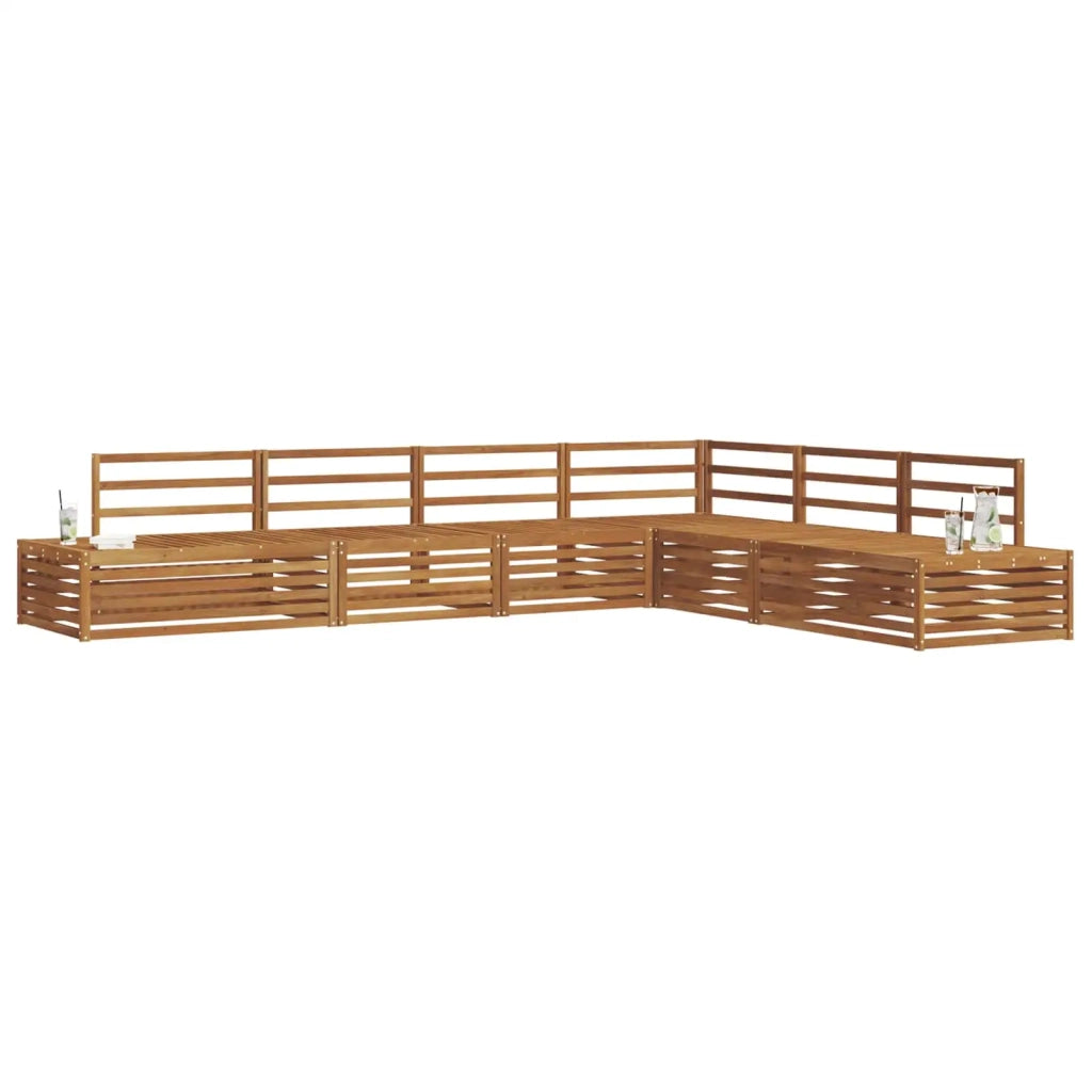 Set di divani da esterno 6 Pezzo Naturale 3374099