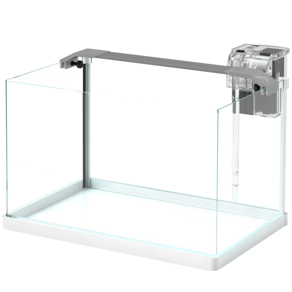 Acquario in vetro con LED ¨C Xylo ¨C 20L con pompa filtro 38x26x27cm bianco