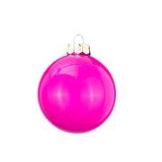 Box 16 sfere in vetro magenta