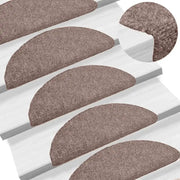Tappetini per scale autoadesivi 20 pz 65x21x4 cm Marrone Chiaro semicircolari grandi 3365643