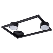 Plafoniera moderna nera rettangolare 2xGX53 Frame Sigma