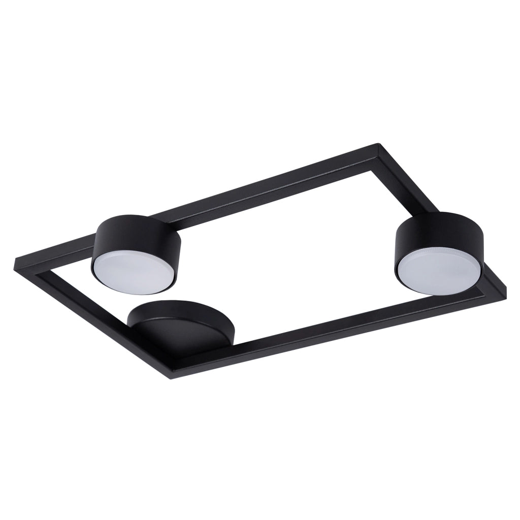 Plafoniera moderna nera rettangolare 2xGX53 Frame Sigma