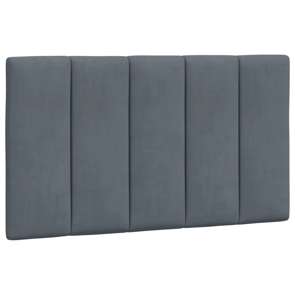 Letto singolo | Letto per adulti | Giroletto con LED senza Materasso Hanko Grigio Scuro 90x190 cm in Velluto