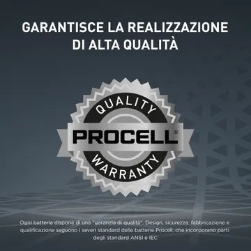 Procell Batterie Alcaline 9V 6LR61 DU0049 Blister 10 Pz Professionali IEC 6LR61 Professional Alcaline